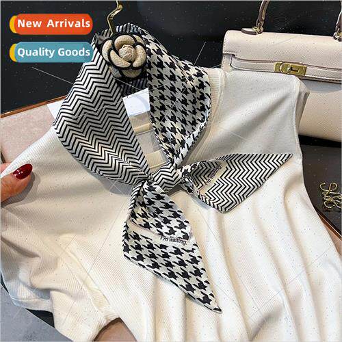 Korea  new thousands birds check neckerchief twill fashion s