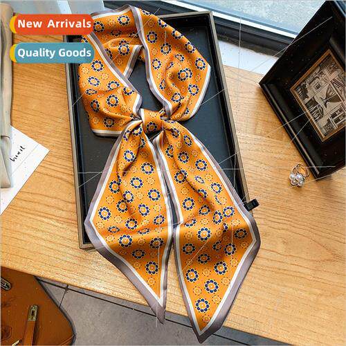 2021 new Korean small flower pattern imation silk fashion sm