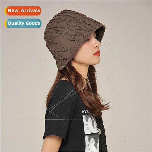 Japan designer  bell-shaped dome bucket hat female solid col