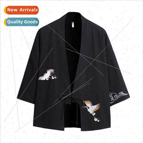 2021 Spring new Chinese linen Tang jacket men loose thin sev