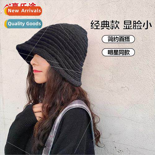 Autumn winter new knted cap female Japanese simple pointed c