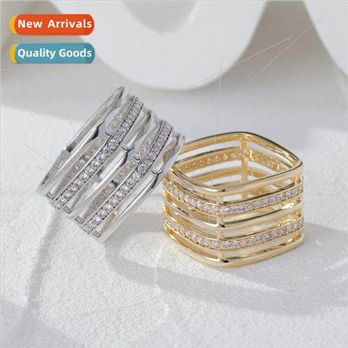 Fashion mple Square Scarf Clasp Ring Korea Copper Micro Set