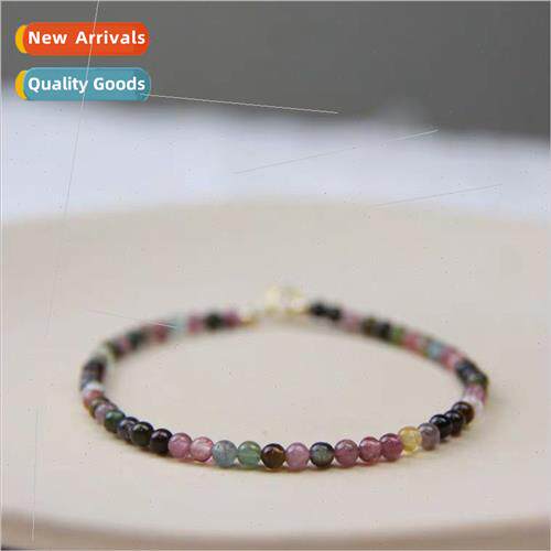 Natural tourmaline bracelet rosé rhodochrose very fine 3mm