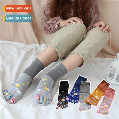 Five fingers socks ladies cotton spring summer mid-calf sock