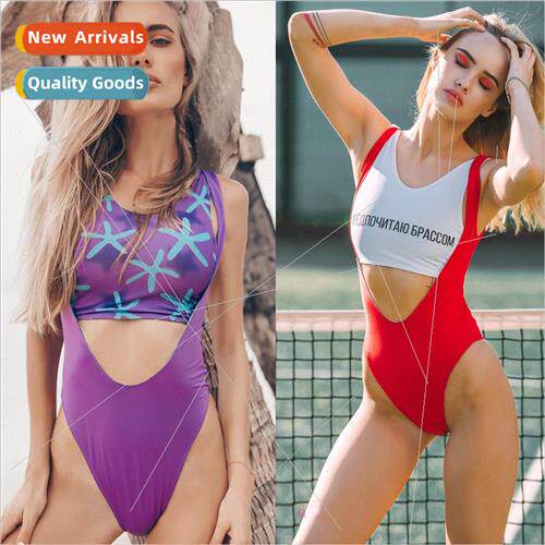 Bikini Printed One Piece Swimsu Sexy Bikini Vacation i19C383