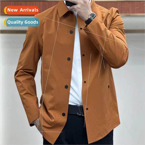 Autumn Solid Color Uncut Lapel Long Sleeve Jacket Business C