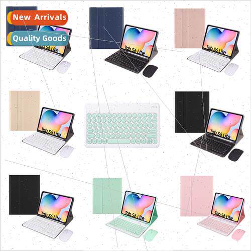 适用Samsung S6Lite Round Keycap Bluetooth Keyboard Pen Slot