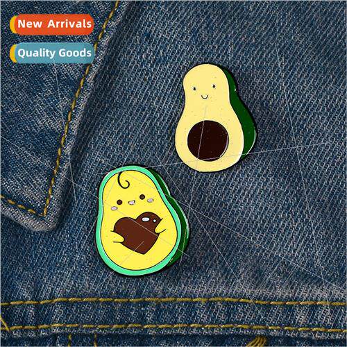 New alloy avocado brooch Student cartoon cute cowboy badge e