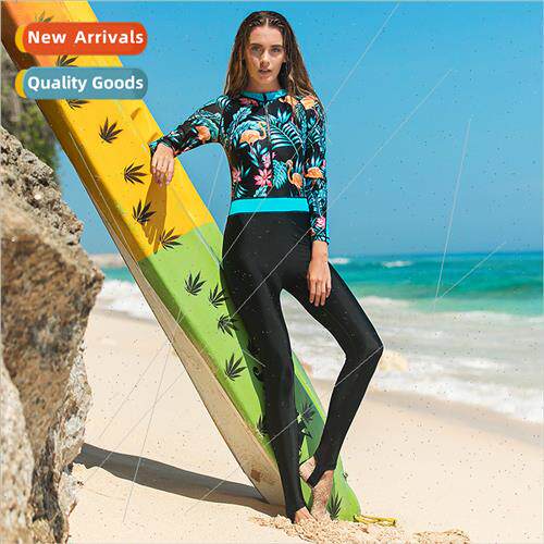 Europe womens one-piece wetsu long-sleeved sunscreen quick-d