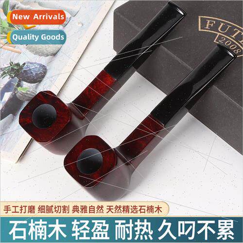 Hpolished portable 3MM flue filter tobacco pipe briar wood s