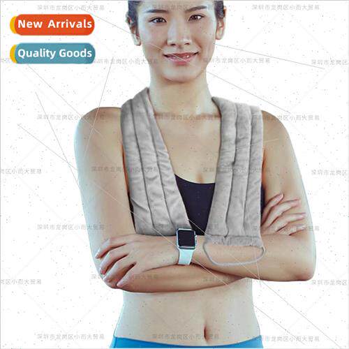 Hand-free microwavable flaxseed shoulder neck heating padmic