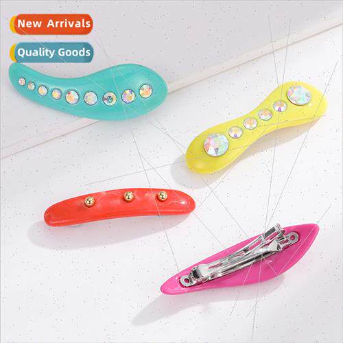 Candy Color Resin Inlaid AB Colorful Diamonds Geometric Hair