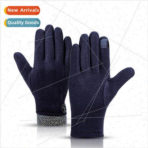 Winter warm gloves men soft warm riding gloves outdoor padde