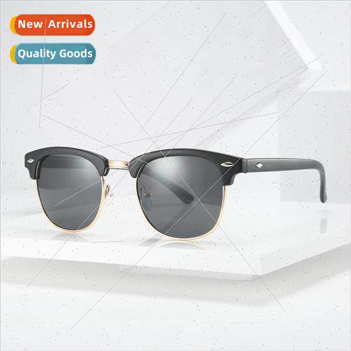 3016 retro half frame sunglasses 2020 fashion rice nail pola