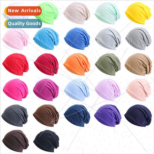 Autumn winter double layer candy color moon hat pure color c