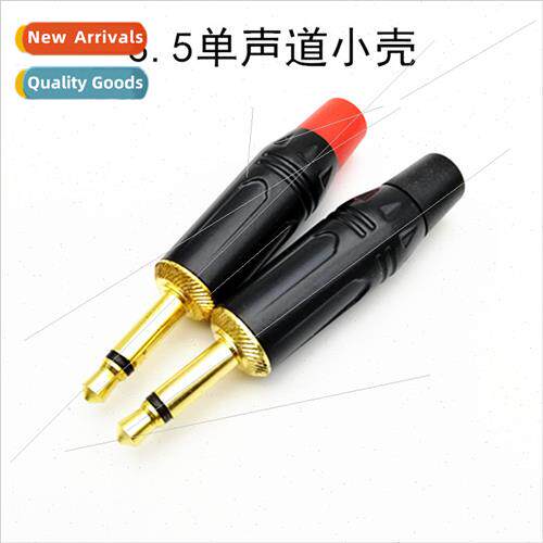 Small shell gold-plated black electrophoresis 3.5 plug audio