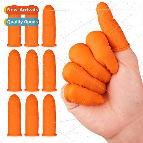 Latex finger cots disposable orange dust-free powder-free an