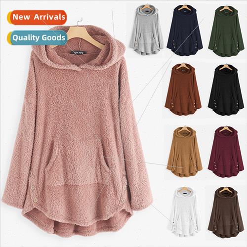 Winter New Hooded Pullover Long Sleeve Double ded Velvet Med