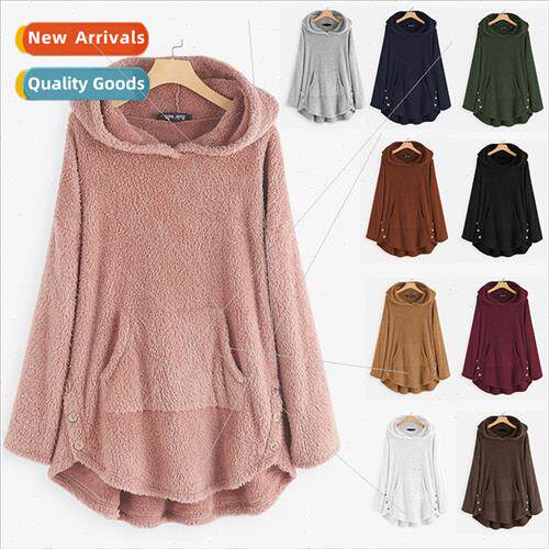 Winter New Hooded Pullover Long Sleeve Double ded Velvet Med