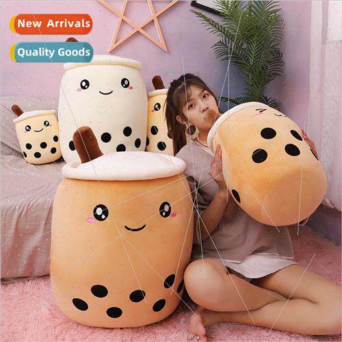 New fru milk tea cup pillow plush toys cute long doll to sen