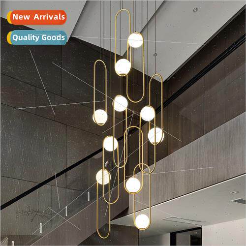 Staircase long chandelier modern light Scandinavian loft apa