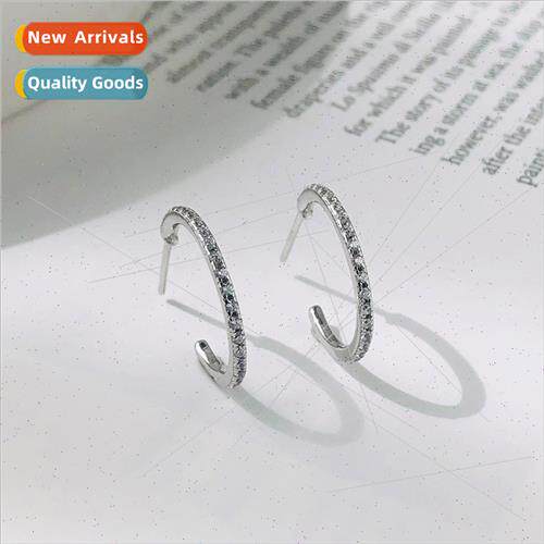 s925 silver earrings Europe circle earrings female earrings