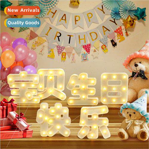 Happy Birthday Weekend LED word luminous light surprise roma