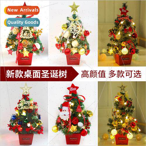 Mini ghted 50cm Golden Red Christmas Tree Ornament Christmas