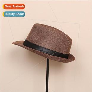linen elderly cap male jazz aged hat Summer soil middle