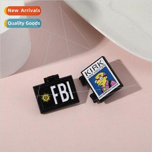 Comedy Cartoon Character mpson Alloy Pin FBI Work ID Reversi