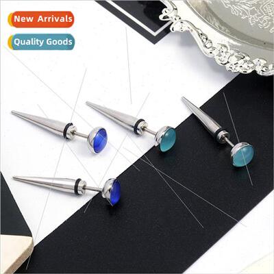 Vintage Piercing Punk Rock Stainless Steel Earrings Tanium S
