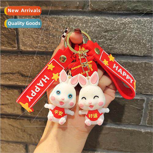 Rabb charm small pendant gift key car silicone cartoon cute
