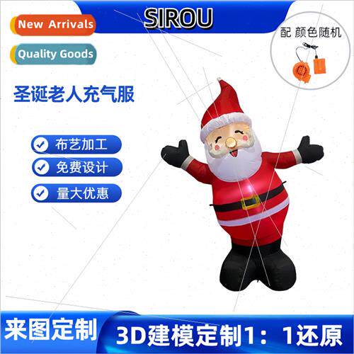 Christmas enthusiasm Santa Claus inflatable costumes stage p
