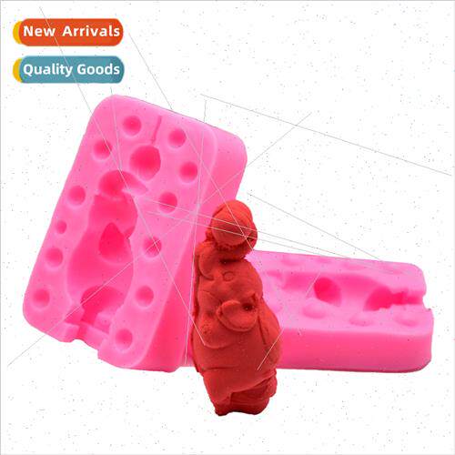 DIY Bakery Cubic Elephant Fondant Chocolate Cake Decoration
