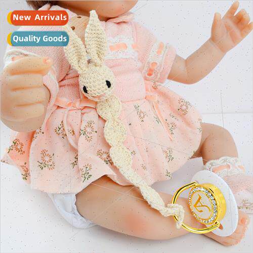 Handmade Crochet Rabb Pacifier Chain Handmade Cotton Rope An
