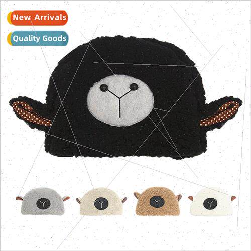 Winter new lamb pullover hat cartoon imation lamb wool fishe