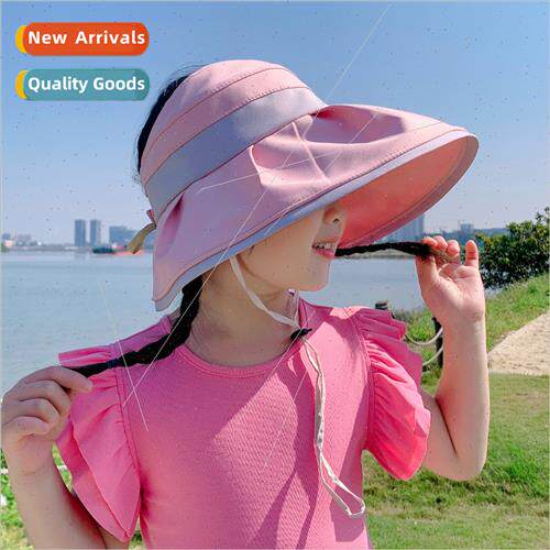 2023 Korea  new children hat cute baby two-color sunscreen s