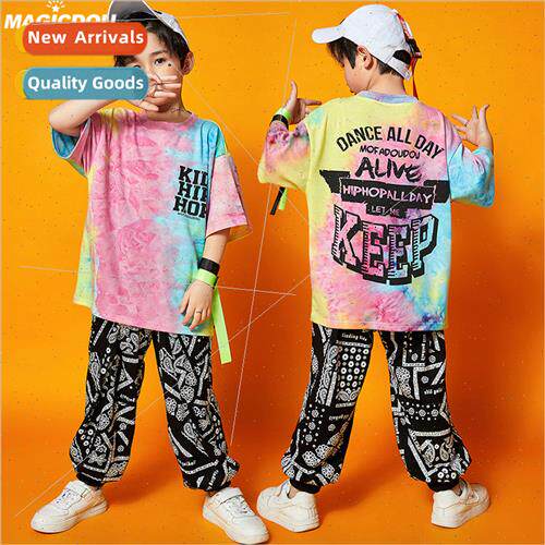Set Dance Su Boys Hip Hop Summer  Short Sleeve Kids Girls  C