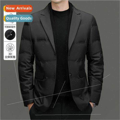 Men winter business casual down jacket high-grade su warm du