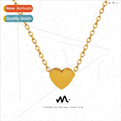 Korea isn wind chocker small peach heart heart necklace tani