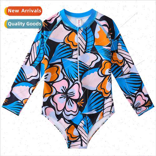 2022Europe girls swimsu girls middle and large children long