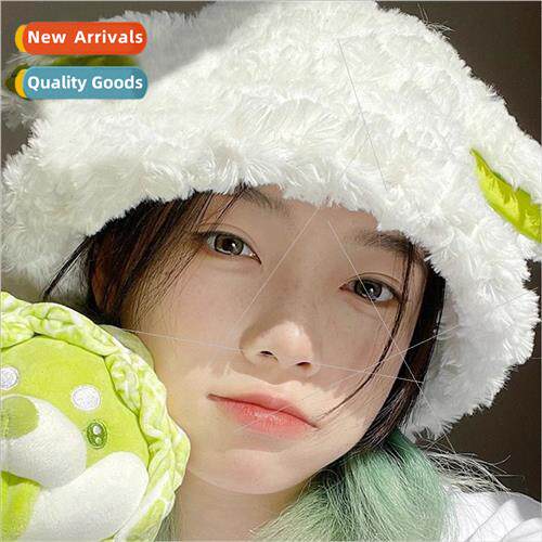 Fisherman hat female 2023 new fall winter whe warm lamb wool