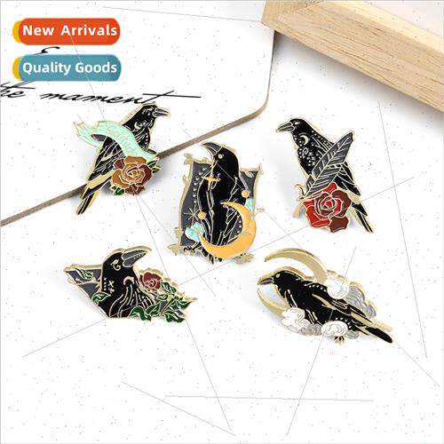 New jewelry animal series alloy brooch creative cartoon crow