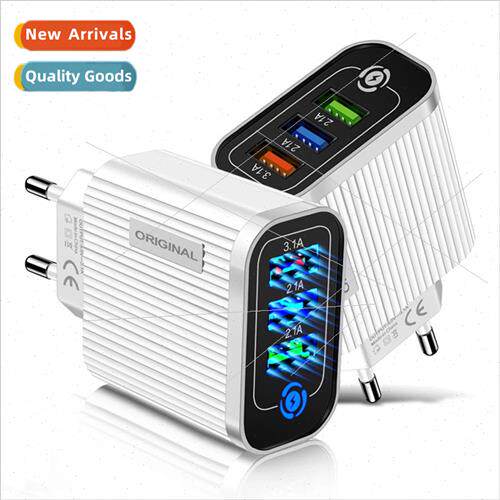 3USB-2.1A Multi-Port Cell Phone Charger U.S.-Spec Europe Sma