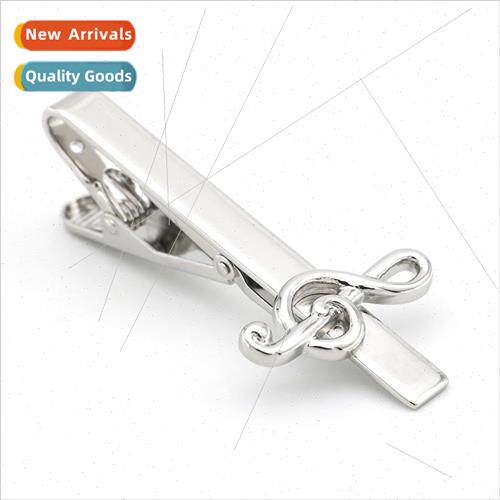 Men s Copper Metal lver Musical Instrument Note Shaped Tie C