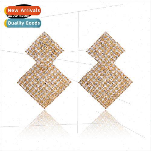 popular full diamond earrings Hundreds light luxury nightclu