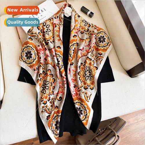 2021 new Korea printing 90 fashion large square scarf female