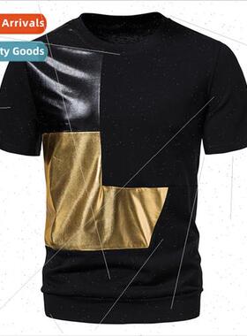 Men Metallic Colorblocking Joints Diablo Men Short Sleeve T-