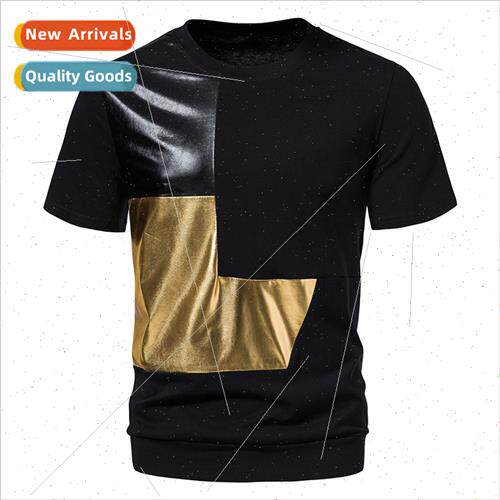 Men Metallic Colorblocking Joints Diablo Men Short Sleeve T-