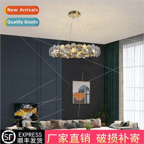 ght luxury crystal living room chandelier post-modern simple